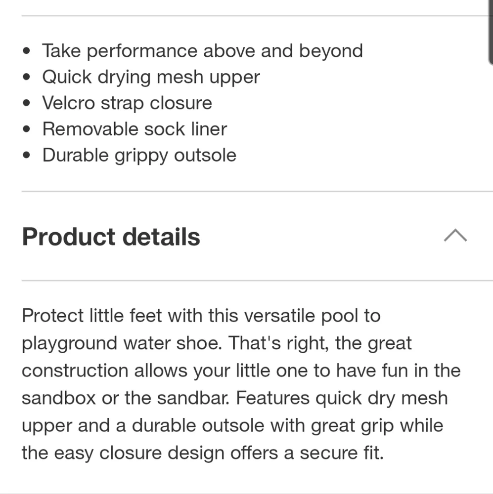 Speedo Water Shoe- Size 9/10 Toddler